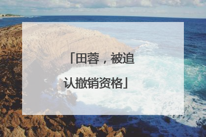 田蓉，被追认撤销资格